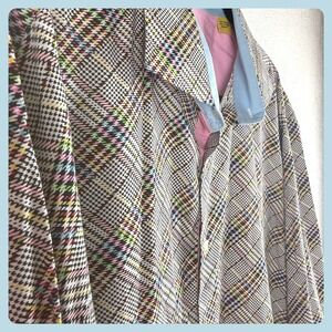 Steven Land Mens 2XL Classic Fit Long Sleeve Button Up Shirt Pink Lining